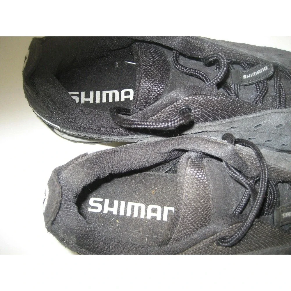 Mens Shimano SPD Black Cycling Biking Shoes w SM-SH51 Shimano Cleats sz 7